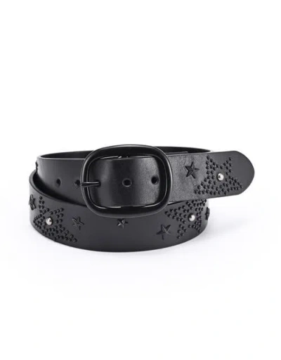 Old Trend Glory Genuine Leather Star Studded Heritage Belt In Black