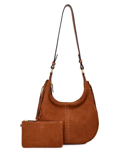 Old Trend Hydrangea Extra-large Shoulder Bag In Brown