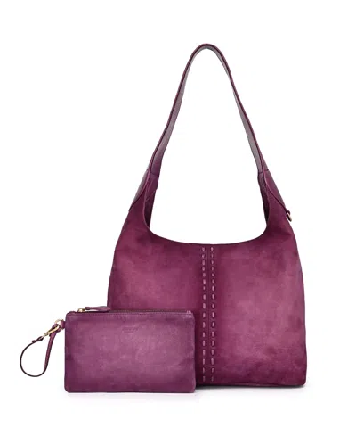 Old Trend Hydrangea Medium Vintage Ombre Hobo Handbag In Purple