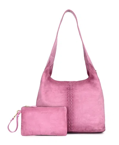 Old Trend Hydrangea Medium Vintage Ombre Hobo Handbag In Pink