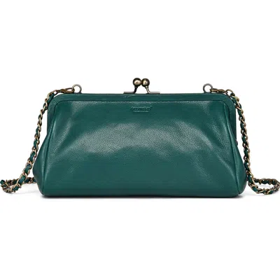 Old Trend Iris Genuine Leather Vintage Frame Crossbody Bag In Green