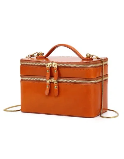 Old Trend Ixia Genuine Leather Vanity Mini Trunk In Brown