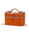 Old Trend Ixia Jet-set Leather Beauty Box In Caramel