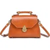 Old Trend Laurel Genuine Leather Classic Everyday Satchel In Brown