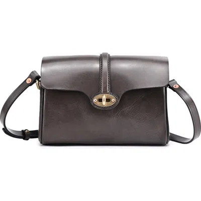 Old Trend Laurel Genuine Leather Vintage Slim Crossbody In Gray