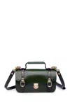 Old Trend Leather Messenger Bag In Kale