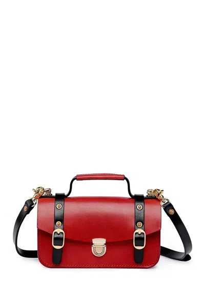 Old Trend Leather Messenger Bag In Red