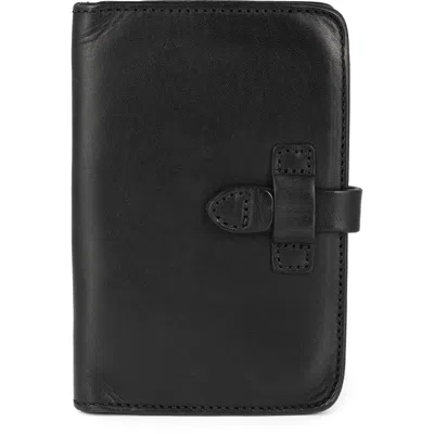 Old Trend Leeds Genuine Leather Bifold Passport Holder In Black