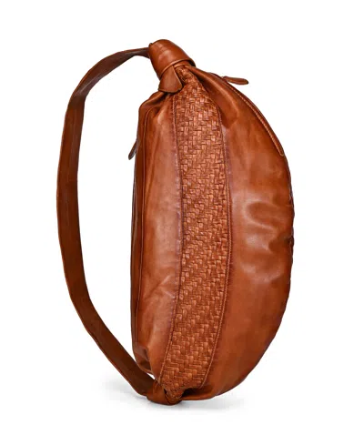 Old Trend Lily Extra-large Handwoven Convertible Sling Handbag In Brown