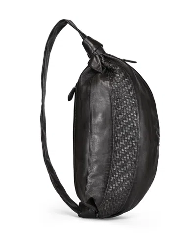 Old Trend Lily Extra-large Handwoven Convertible Sling Handbag In Black