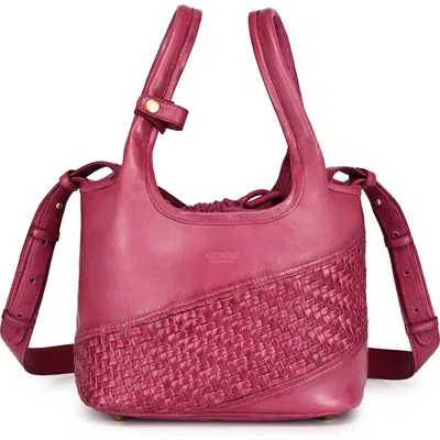 Old Trend Lily Small Handwoven Everyday Leather Tote In Pink