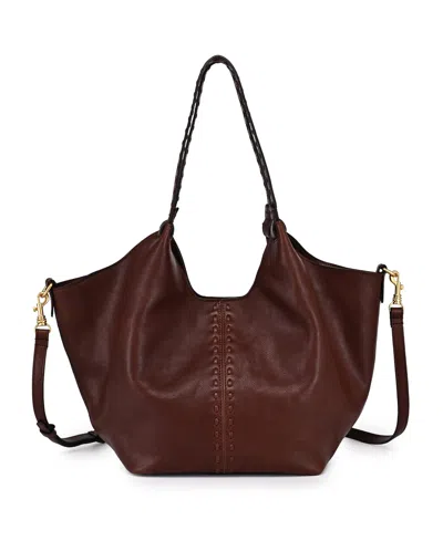 Old Trend Magnolia Handwoven Small Tote Bag In Brown