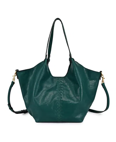 Old Trend Magnolia Handwoven Small Tote Bag In Green