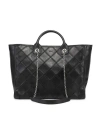 Old Trend Mermaid Genuine Leather Oversized Carryall Tote In Black