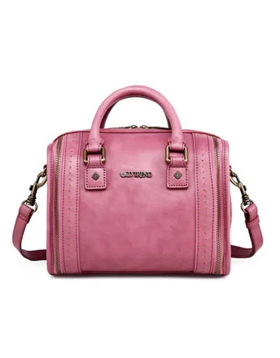 Old Trend Mini Trunk Genuine Leather Structured Crossbody In Orchid