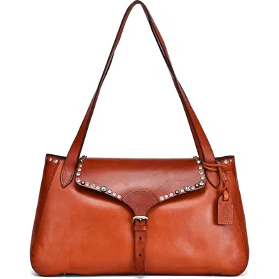 Old Trend Monarda Genuine Leather Minimal Everyday Shoulder Bag In Brown