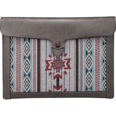 Old Trend Myrtle Genuine Leather Laptop Sleeve In Gray