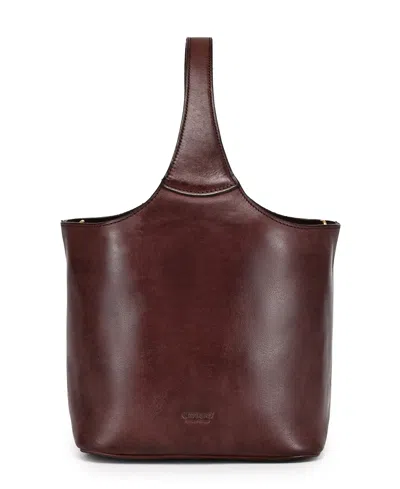 Old Trend Napa Handcrafted Mini Bucket Bag In Brown