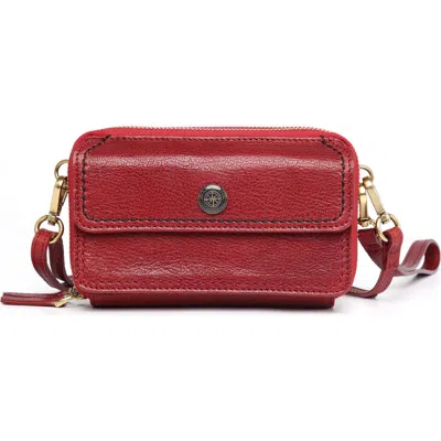 Old Trend Northwood Genuine Leather Convertible Crossbody Wallet In Red