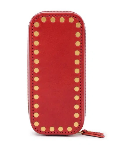 Old Trend Oblong Genuine Leather Jewelry Box In Burgundy