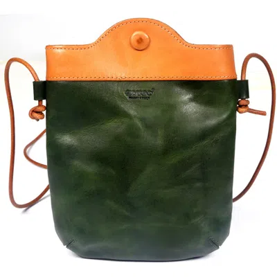 Old Trend Out West Genuine Leather Compact Crossbody In Green
