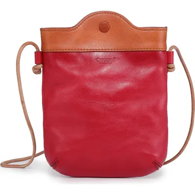 Old Trend Out West Genuine Leather Compact Crossbody In Red