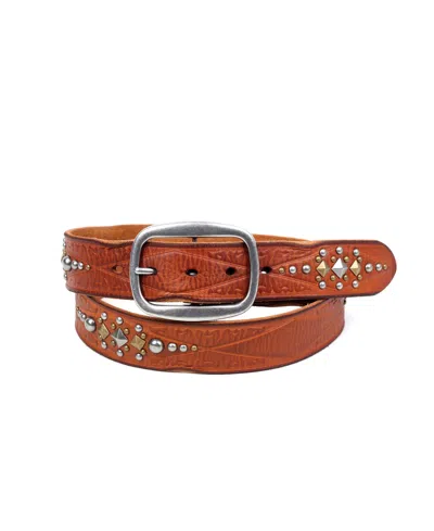 Old Trend Outwest Leather Belt In Camel