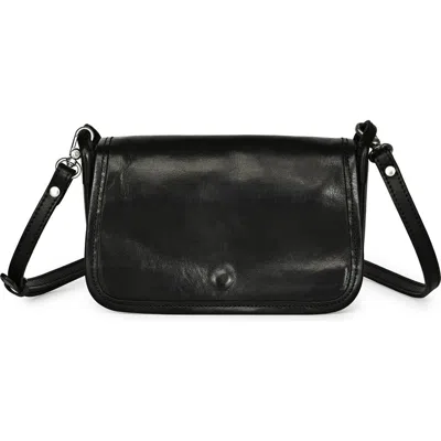 Old Trend Pansy Genuine Leather Slim Everyday Mini Crossbody In Black