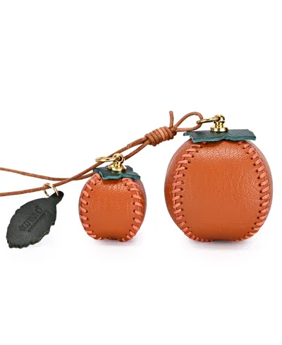 Old Trend Persi Mini Handcrafted Botanical Fruit Charm In Brown