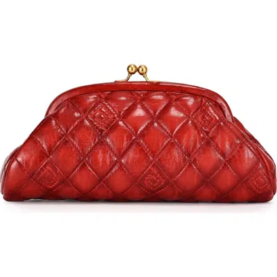 Old Trend Petunia Quilted Leather Beauty Pouch In Red