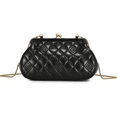 Old Trend Petunia Small Quilted Leather Crossbody In Black