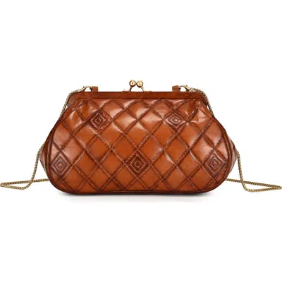 Old Trend Petunia Small Quilted Leather Crossbody In Brown