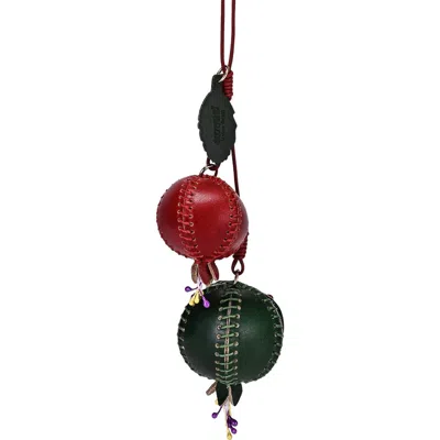 Old Trend Pom Genuine Leather Botanical Fruit Charm In Multi