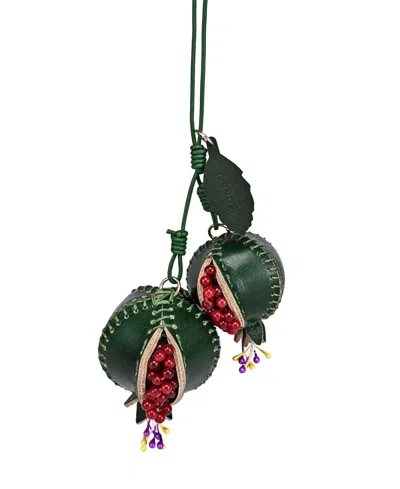 Old Trend Pom Mini Handcrafted Botanical Fruit Charm In Green