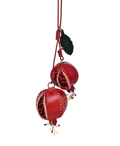 Old Trend Pom Mini Handcrafted Botanical Fruit Charm In Red