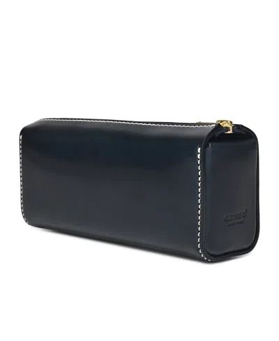 Old Trend Portable Leather Box In Navy