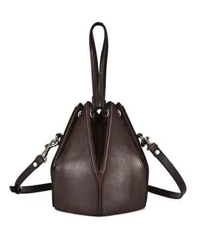 Old Trend Prism Mini Convertible Bucket Crossbody Bag In Brown