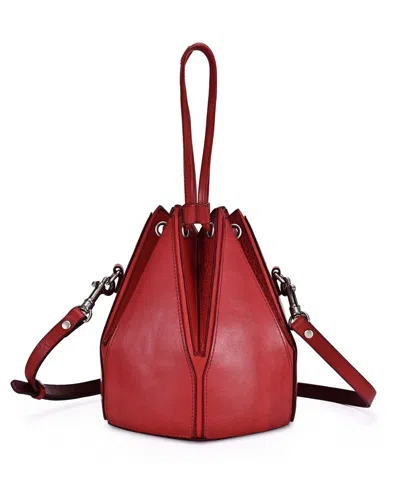 Old Trend Prism Mini Convertible Bucket Crossbody Bag In Red