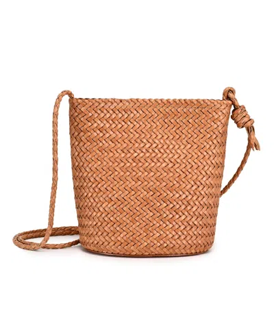 Old Trend Reed Handwoven Mini Crossbody Bag In Brown