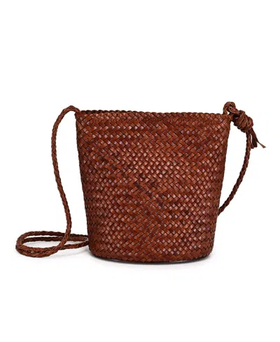 Old Trend Reed Handwoven Mini Crossbody Bag In Brown