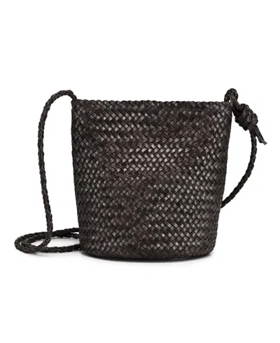 Old Trend Reed Handwoven Mini Crossbody Bag In Gray