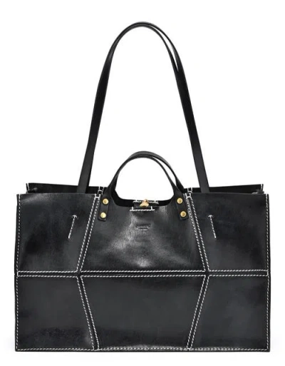 Old Trend Rosa Genuine Leather Spacious Carryall Tote In Black
