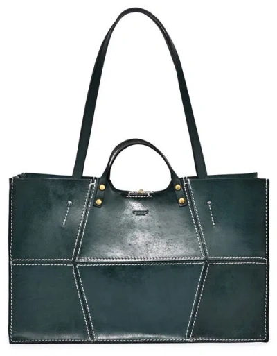 Old Trend Rosa Genuine Leather Spacious Carryall Tote In Teal