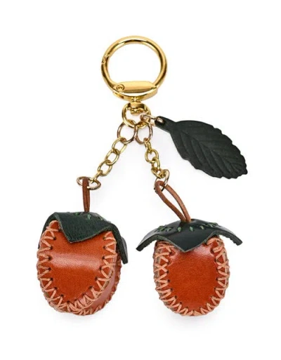 Old Trend Simi Genuine Leather Mini Fruit Key Charm In Gold