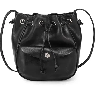 Old Trend Snapper Crossbody Bucket Bag In Black
