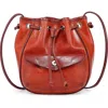 Old Trend Snapper Crossbody Bucket Bag In Orange