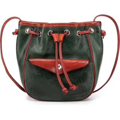 Old Trend Snapper Crossbody Bucket Bag In Green