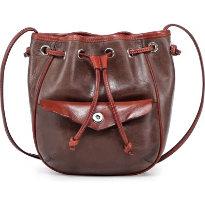 Old Trend Snapper Crossbody Bucket Bag In Brown