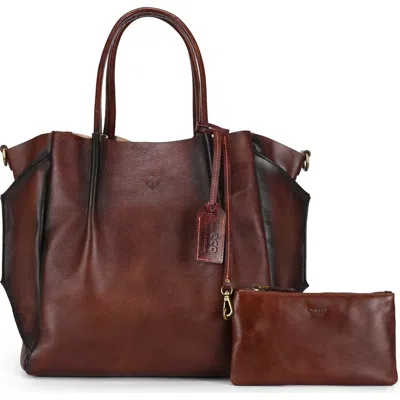 Old Trend Sprout Land Genuine Leather Convertible Tote In Coffee