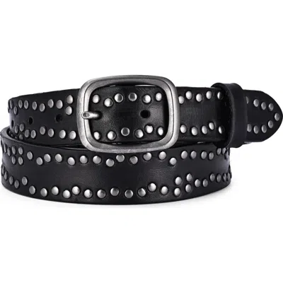 Old Trend Westland Genuine Leather Desert Inspired Studded Belt In Black